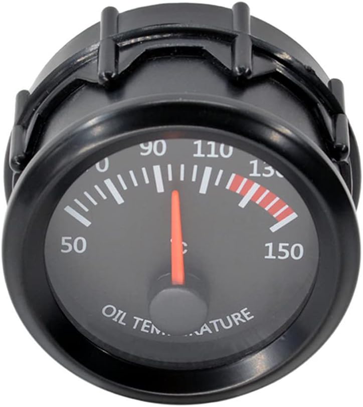E Support Universal Car 52mm Pointer Oil Temp Temperautre Gauge Meter Kit Celsius White LED Light Pointer Indicator Dail Display Electronic - Image 3